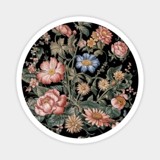 Cottagecore flower dark floral design Magnet